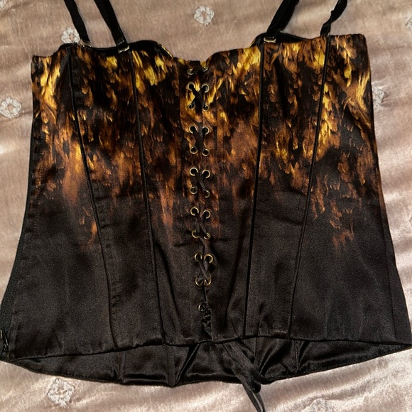 Marciano by Guess Black & Gold Matching Set-Corset (size S/P) & Skirt (size 2) - Picture 7 of 12